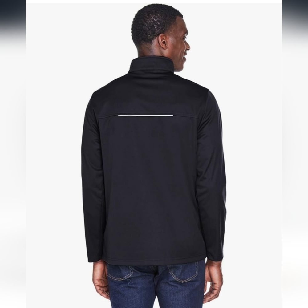 Men's Medium Zip Up Sleek Black Windbreaker Jacket